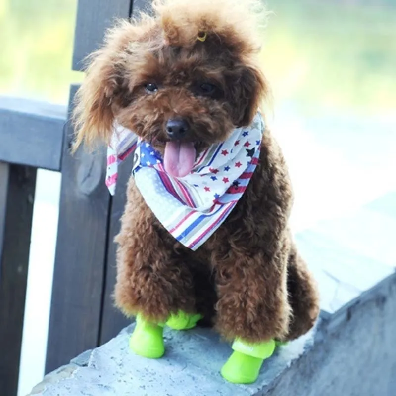 4Pc/Set Pet Dog Rain Shoes