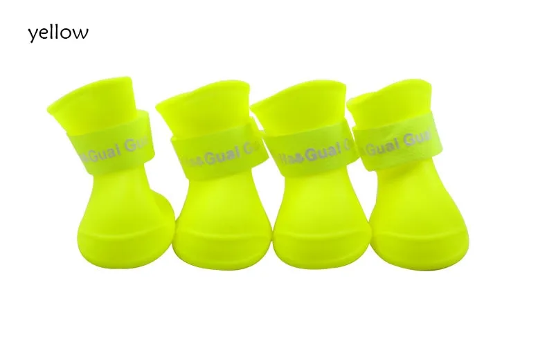 4Pc/Set Pet Dog Rain Shoes