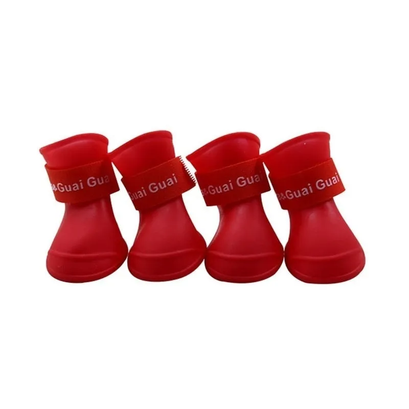 4Pc/Set Pet Dog Rain Shoes