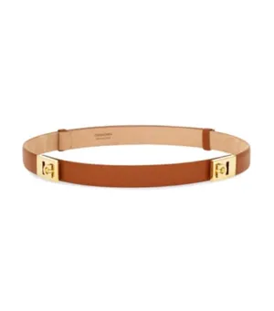 Adjustable Hug Belt Cognac/Natural Beige