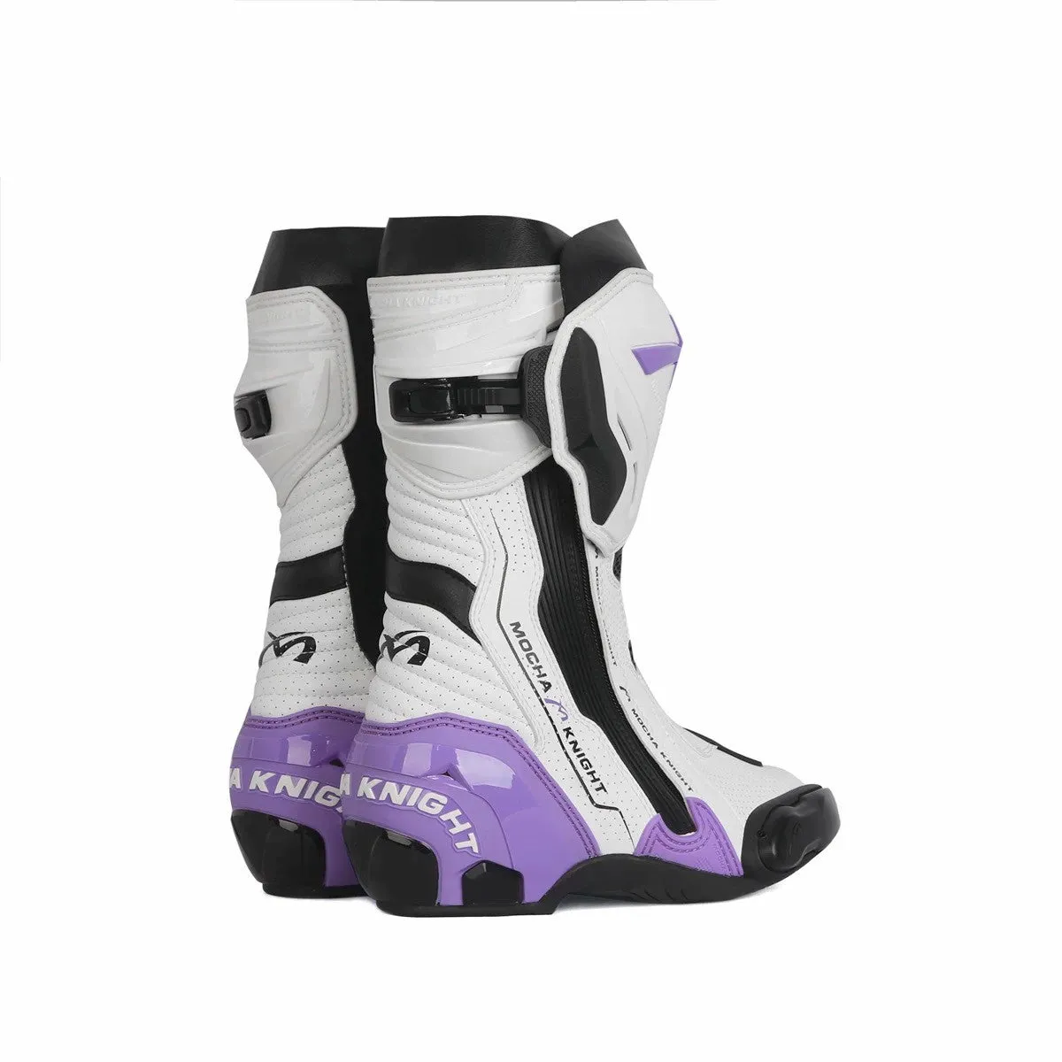 Allgoal Purple Motorcycle Riding Boots