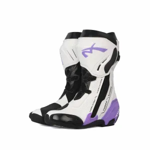 Allgoal Purple Motorcycle Riding Boots