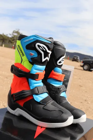 Alpinestars Youth Tech 3S Black/Blue/Yellow/Red Boots