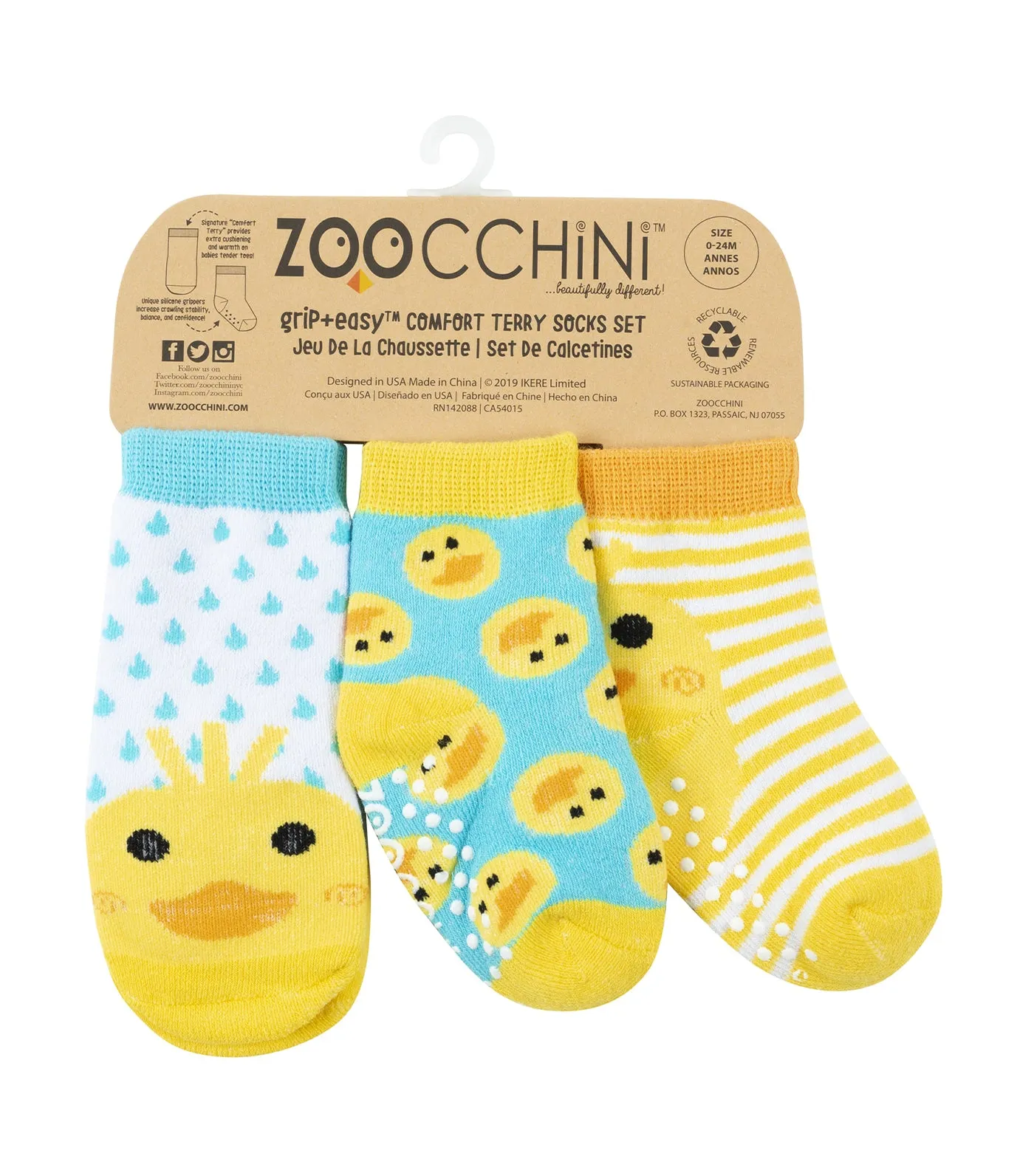 Baby Comfort Socks Set - Puddles the Duck (Set of 3)