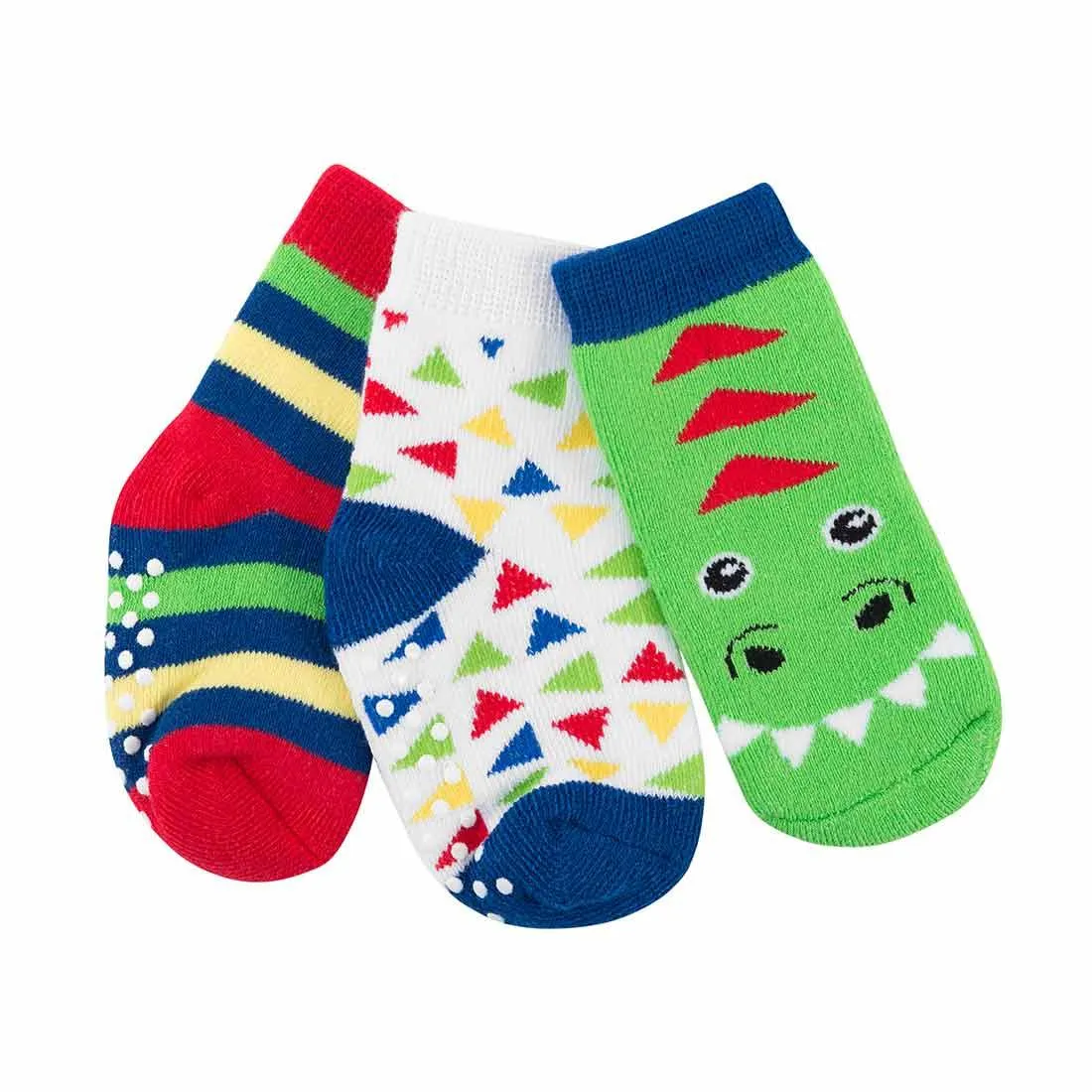 Baby Terry 3 pc Socks set - Devin The Dinosaur (0-24 M)