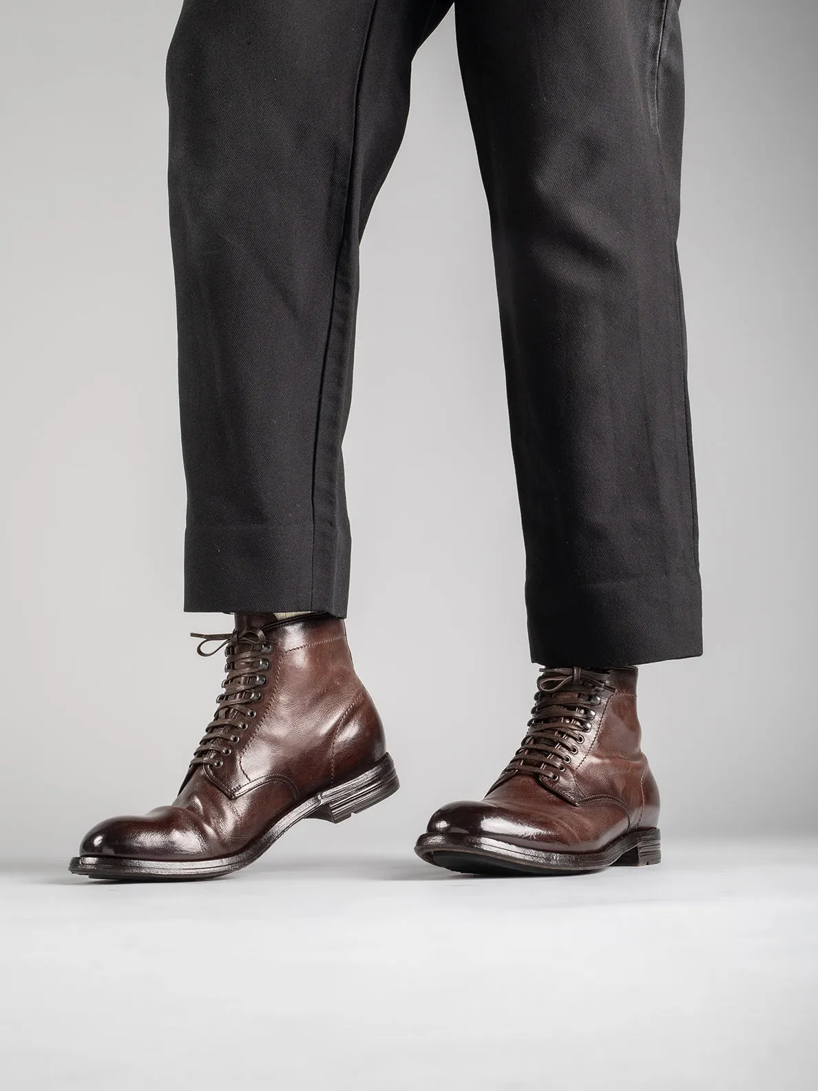 BALANCE 003 - Brown Leather Ankle Boots