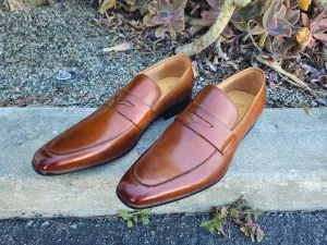 Beveled Square Toe Penny Loafer