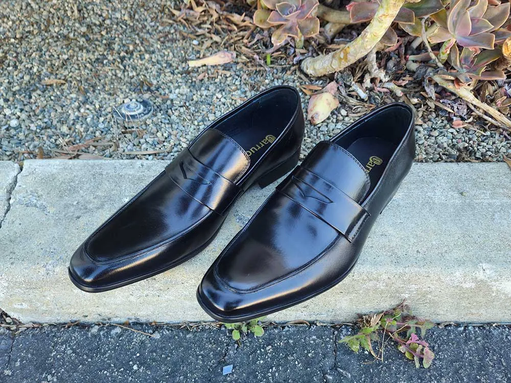 Beveled Square Toe Penny Loafer