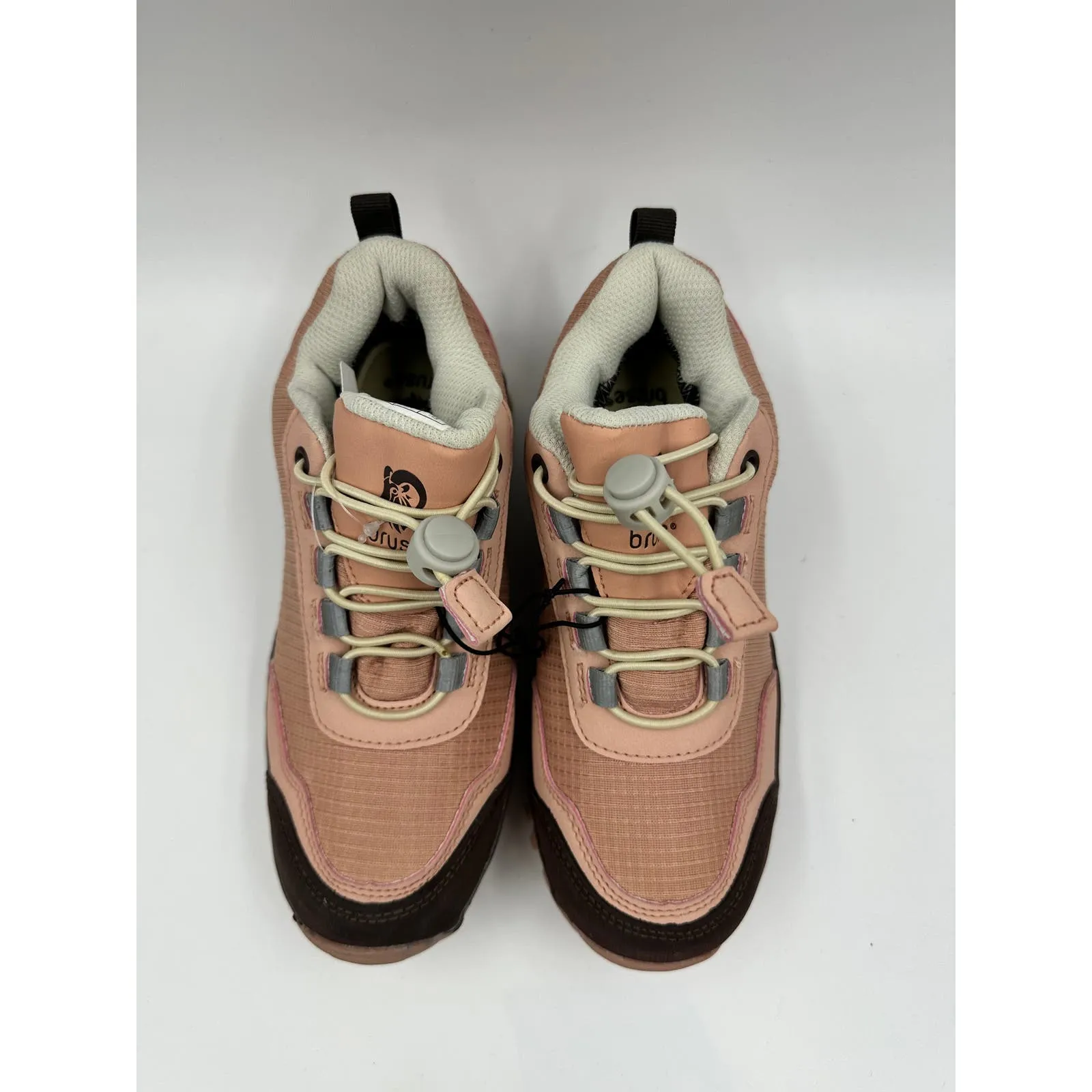 Big Kid Size 3, Light Pink Hikers w/ Rugged Sole and Synch Elastic Laces