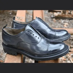 BRIDGE 04 - british shoes leather BLACK