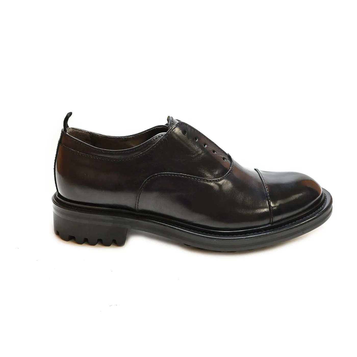 BRIDGE 04 - british shoes leather BLACK