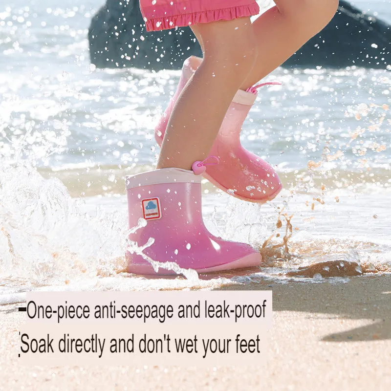 children's rain boots baby water shoes boys and girls rain boots lightweight non-slip sea boots