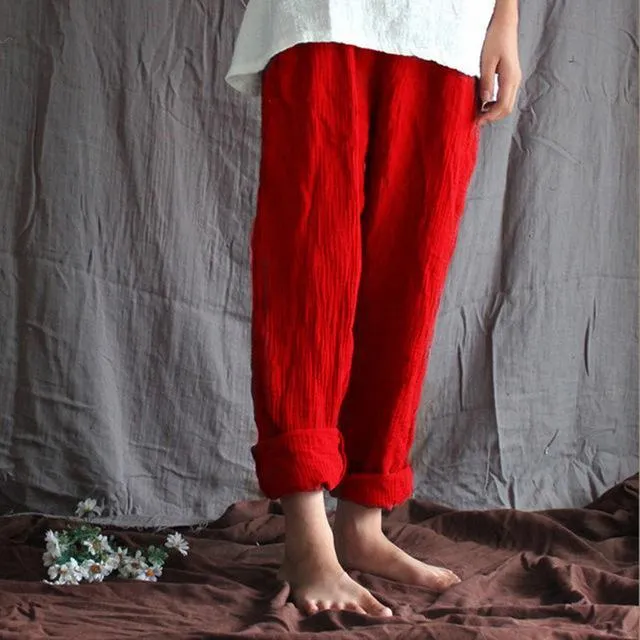 Cotton And Linen Pants | Zen