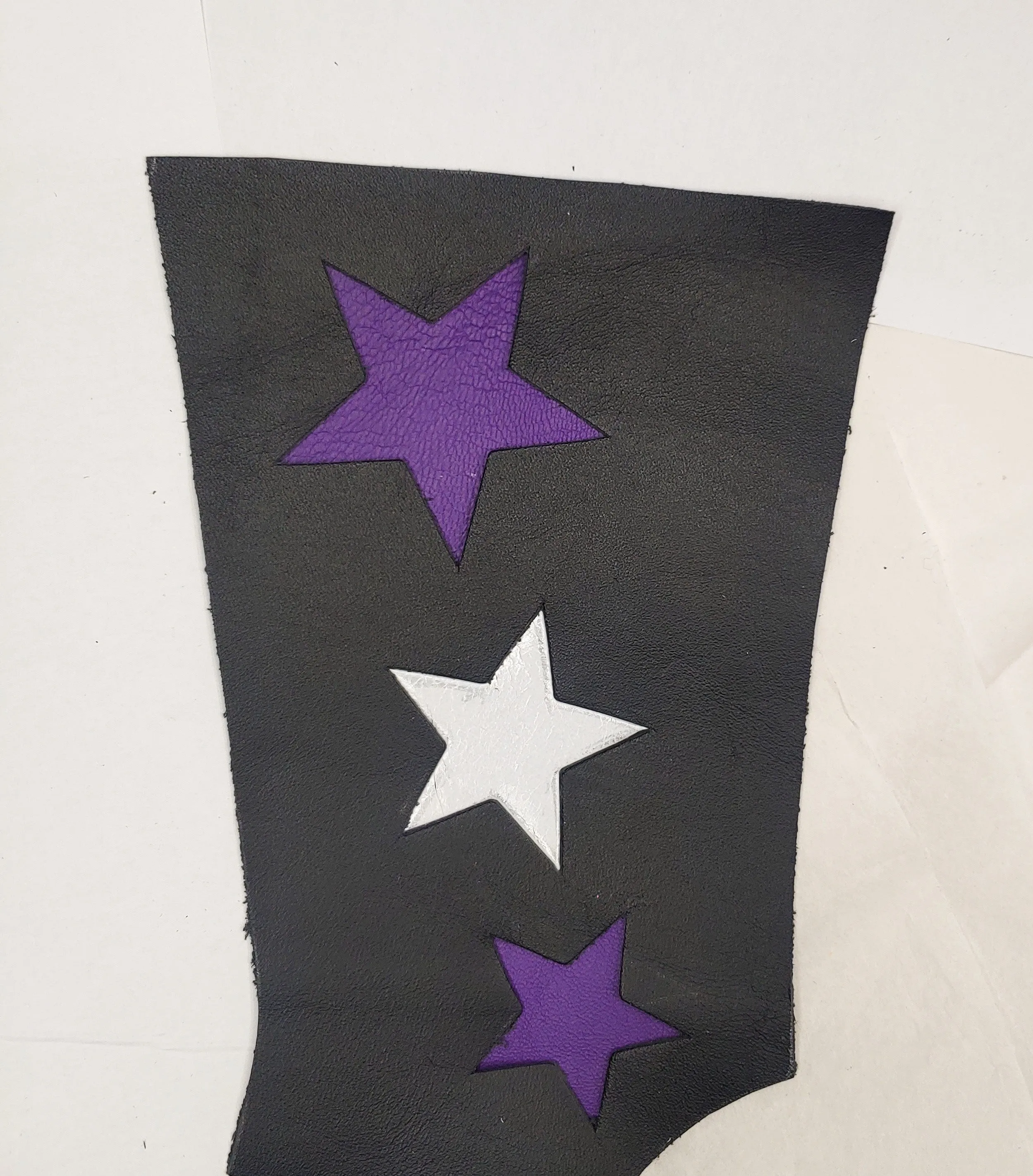 Custom Stardust Aerial boots w/ Purple & White Stars   Grip Panel