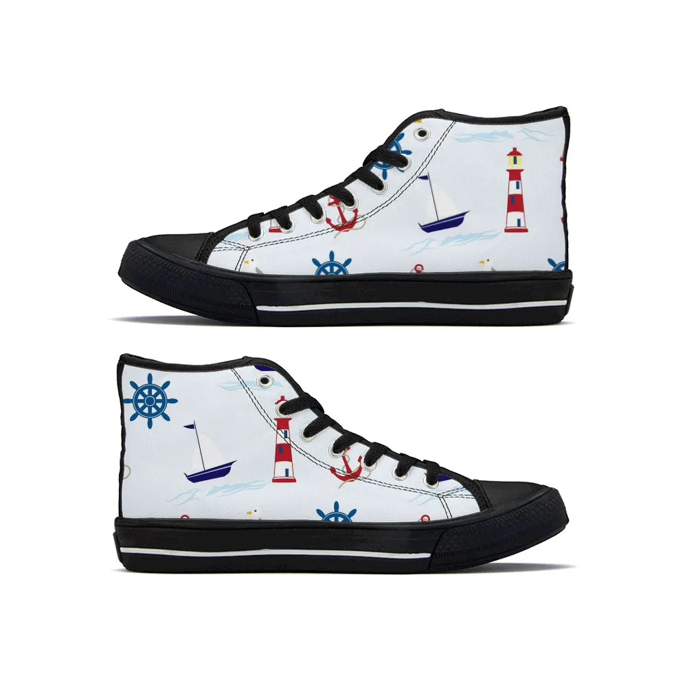 Diverse Panda Nautical Hi Tops