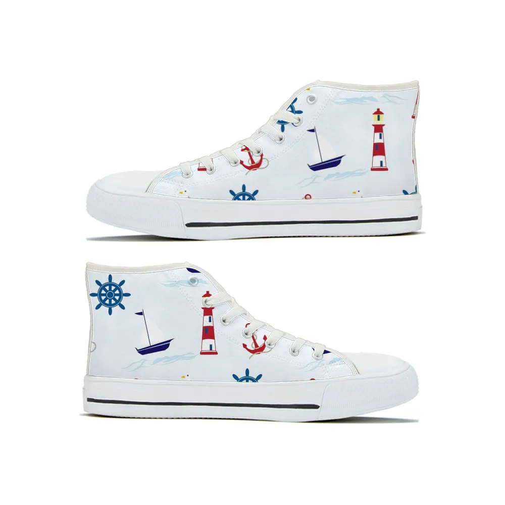 Diverse Panda Nautical Hi Tops