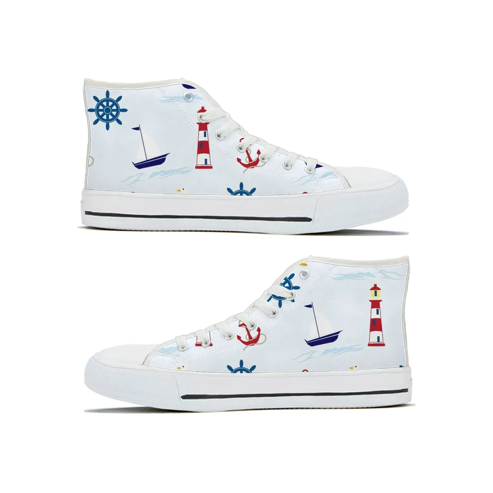 Diverse Panda Nautical Hi Tops