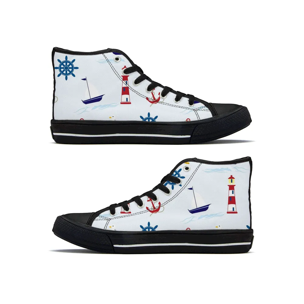 Diverse Panda Nautical Hi Tops