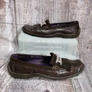 DONALD J PLINER REZZ SNAKE PRINT LOAFER SIZE 8.5 TCC