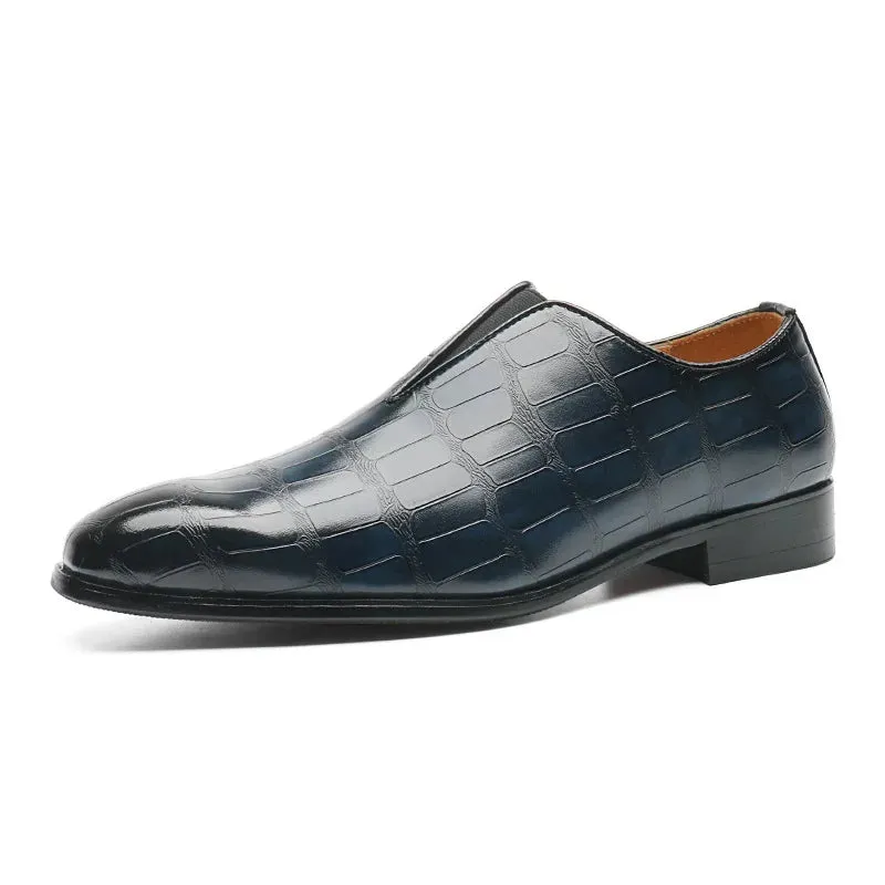 Formal Crocodile Design Slip-On Shoes