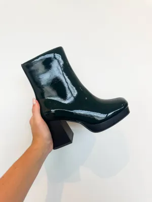 Green With Envy Patent Vegan Leather Booties