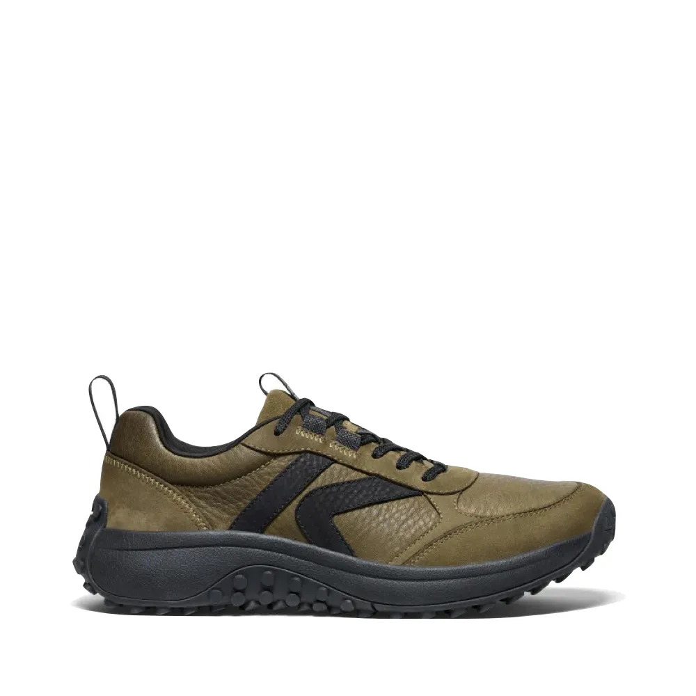 KEEN Men's KS86 Leather Sneaker in Dark Olive/Black