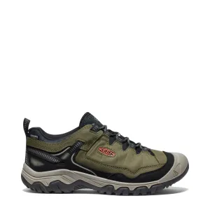 KEEN Men's Targhee IV Waterproof Hiking Shoe in Dark Olive/Gold Flame