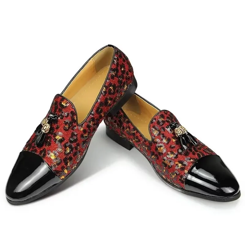 LuxCroco Exotic Metal Toe Slip-On Loafers