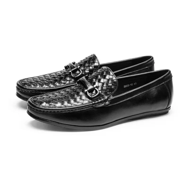 LuxeCroc Exotic Metal Toe Slip On Loafers