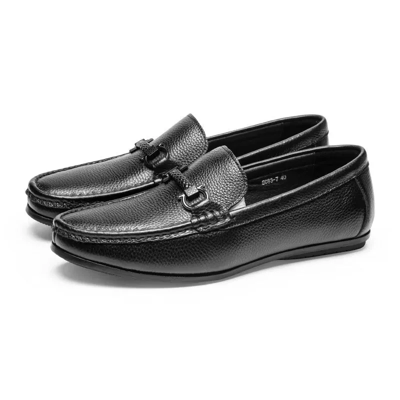 LuxeCroc Exotic Metal Toe Slip On Loafers