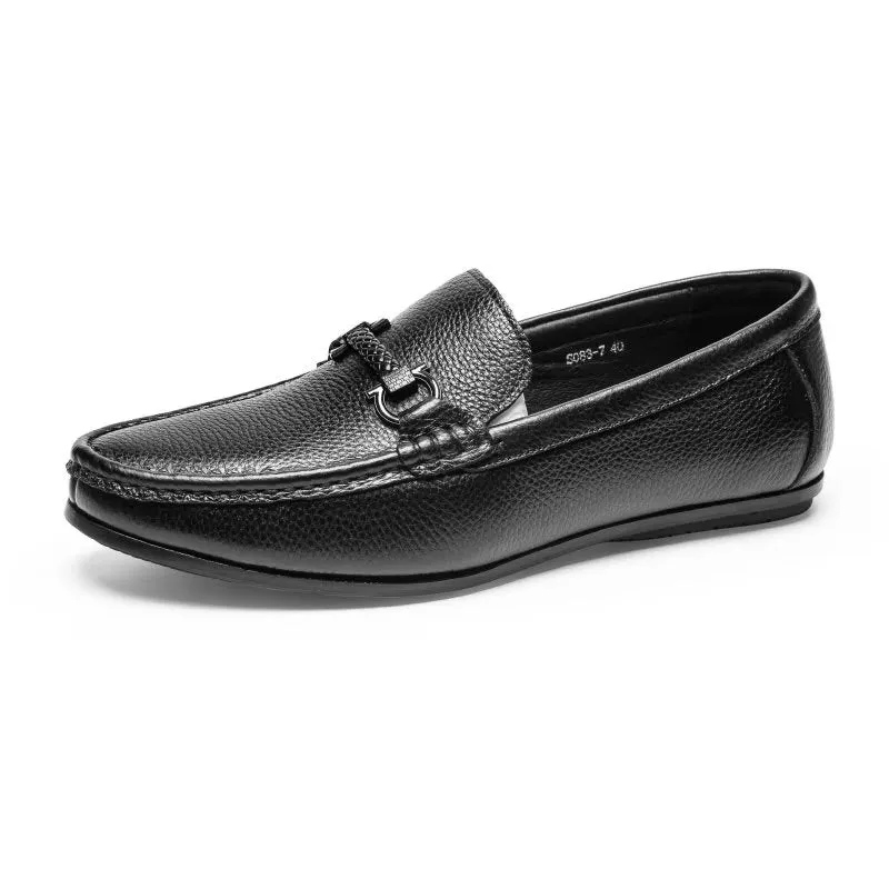 LuxeCroc Exotic Metal Toe Slip On Loafers