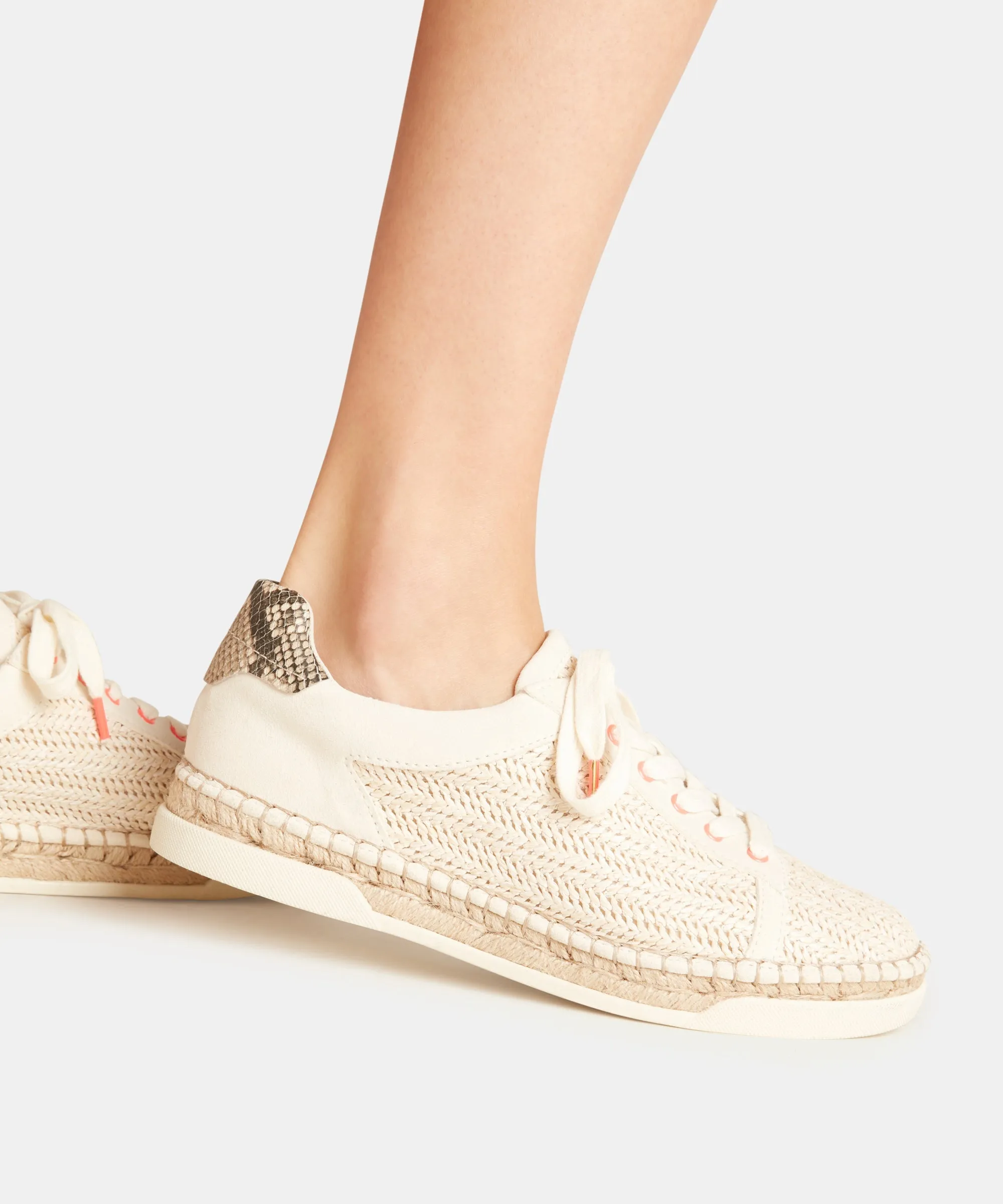 MADOX SNEAKERS IN IVORY RAFFIA - re:vita