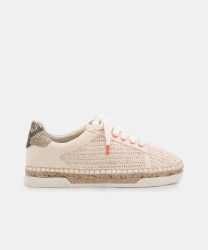 MADOX SNEAKERS IN IVORY RAFFIA - re:vita