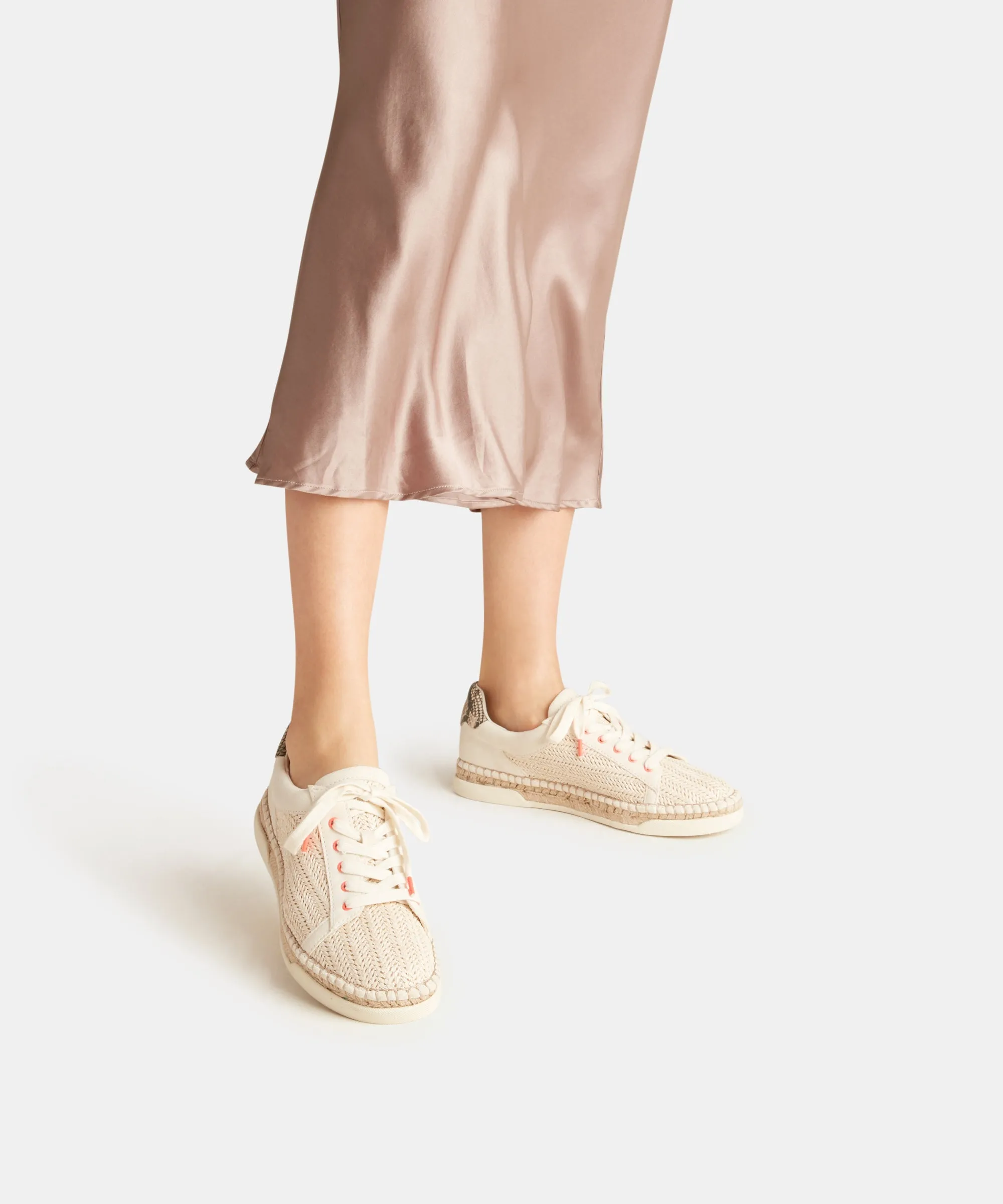 MADOX SNEAKERS IN IVORY RAFFIA - re:vita