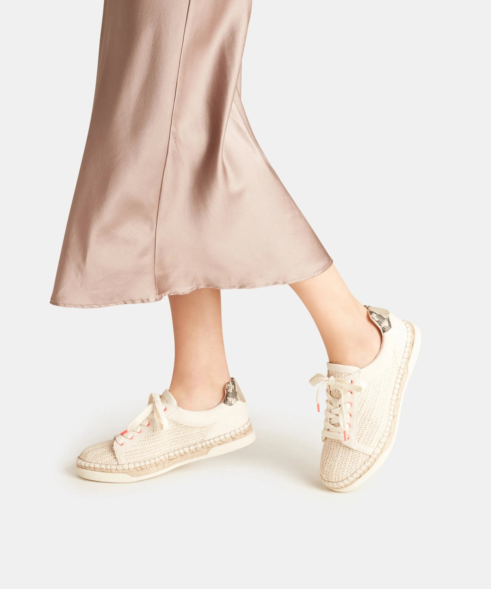 MADOX SNEAKERS IN IVORY RAFFIA - re:vita