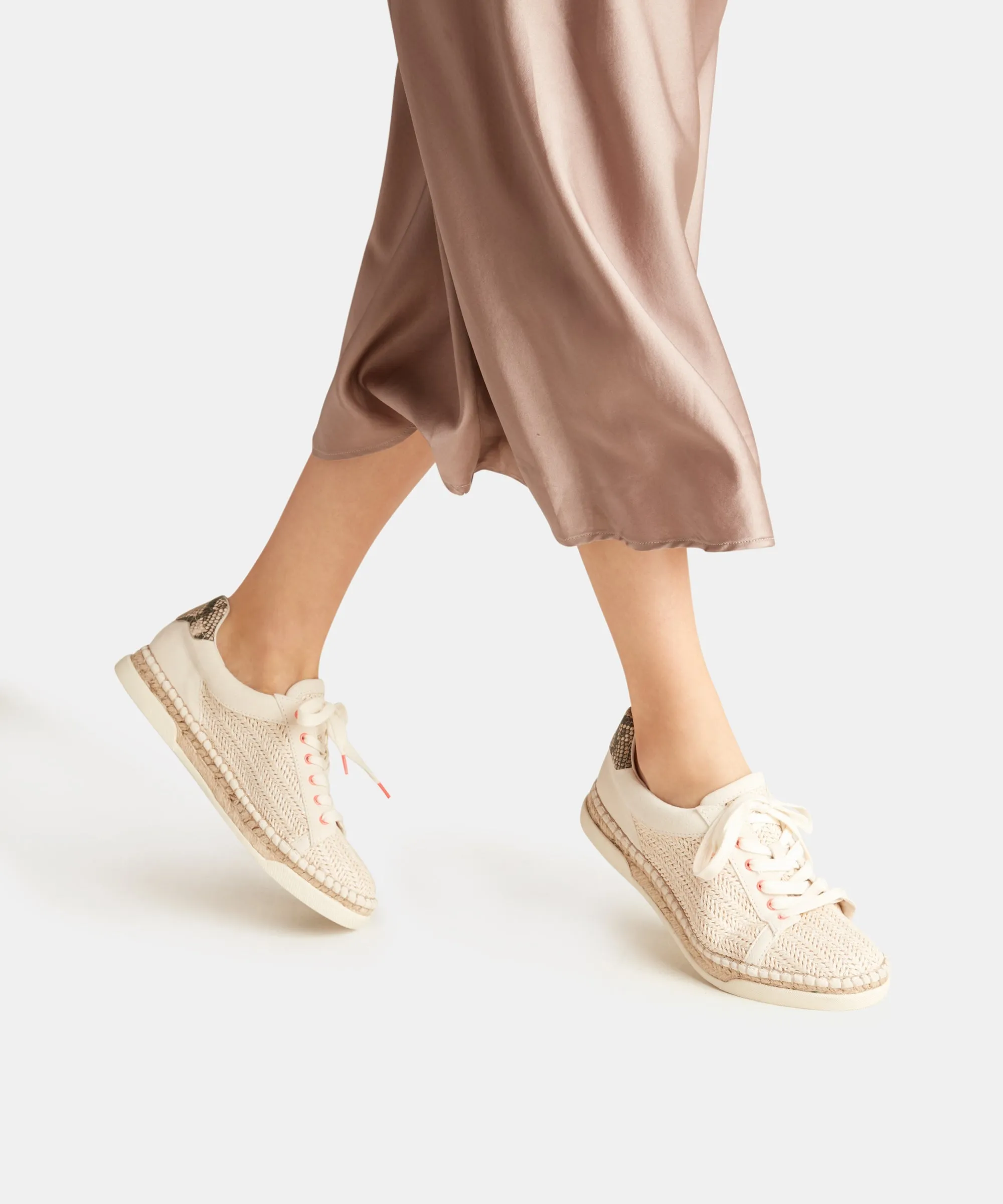 MADOX SNEAKERS IN IVORY RAFFIA - re:vita