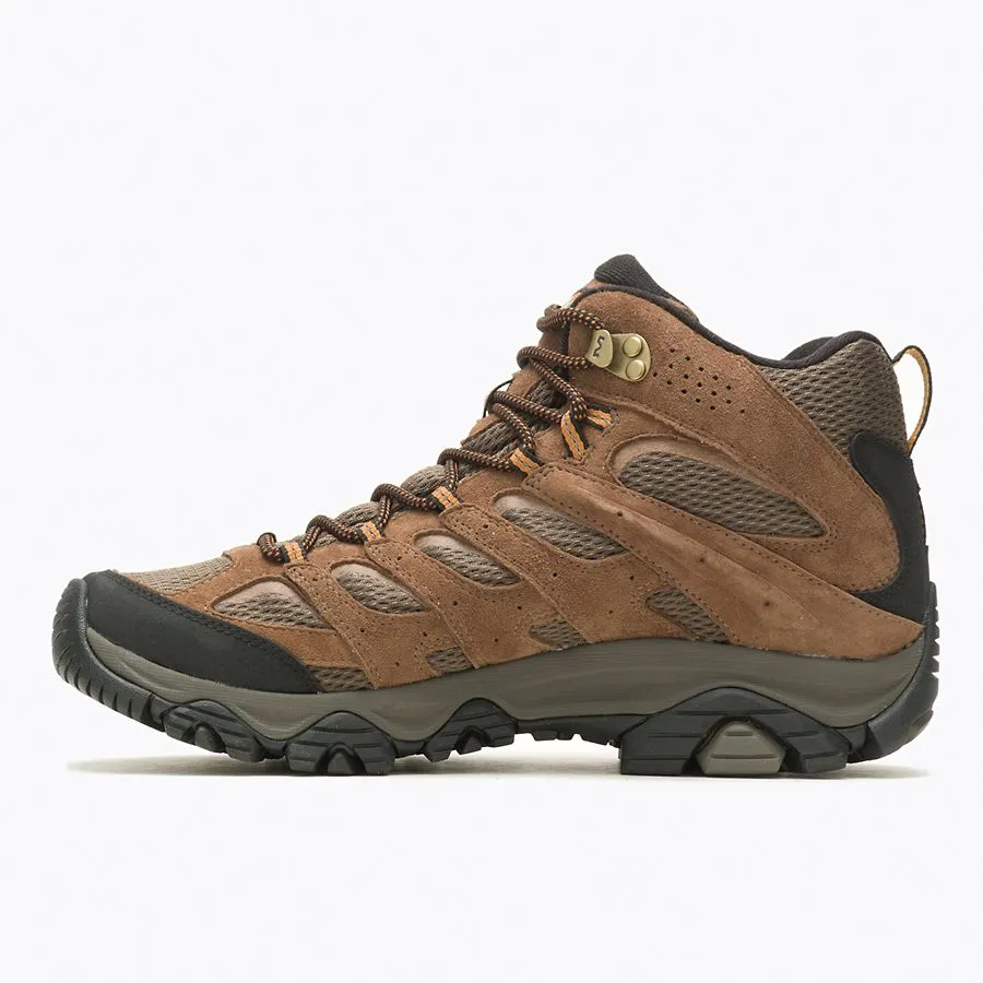 Men's Merrell Moab 3 Mid Waterproof Color: Earth (WIDE WIDTH)