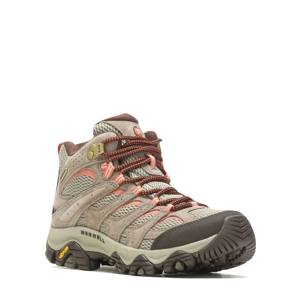 Merrell Women's Moab 3 Mid Waterproof Hiking Boots in Bungee Cord Tan