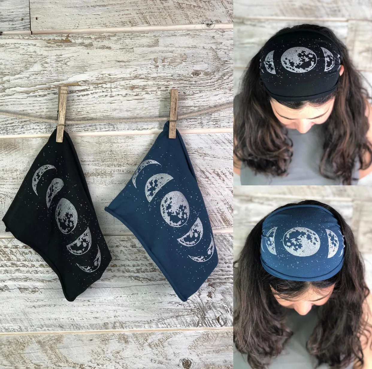 Moon Phase Headband - Black