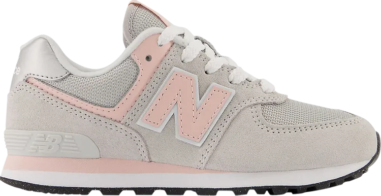 New Balance 574 Little Kid Wide 'Core Pack - Rain Cloud Pink Haze' Sneakers, Gray