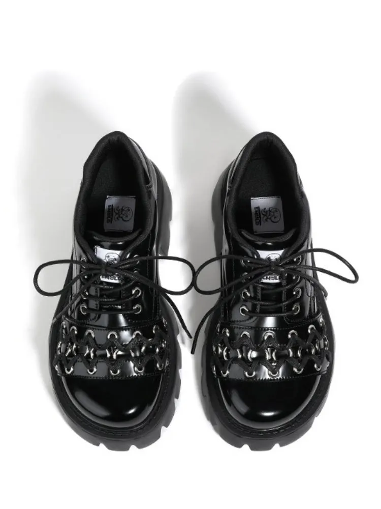 Niche Design Derby Eyelet Platform Shoes【s0000005182】