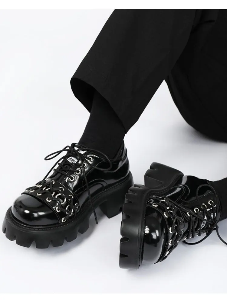 Niche Design Derby Eyelet Platform Shoes【s0000005182】