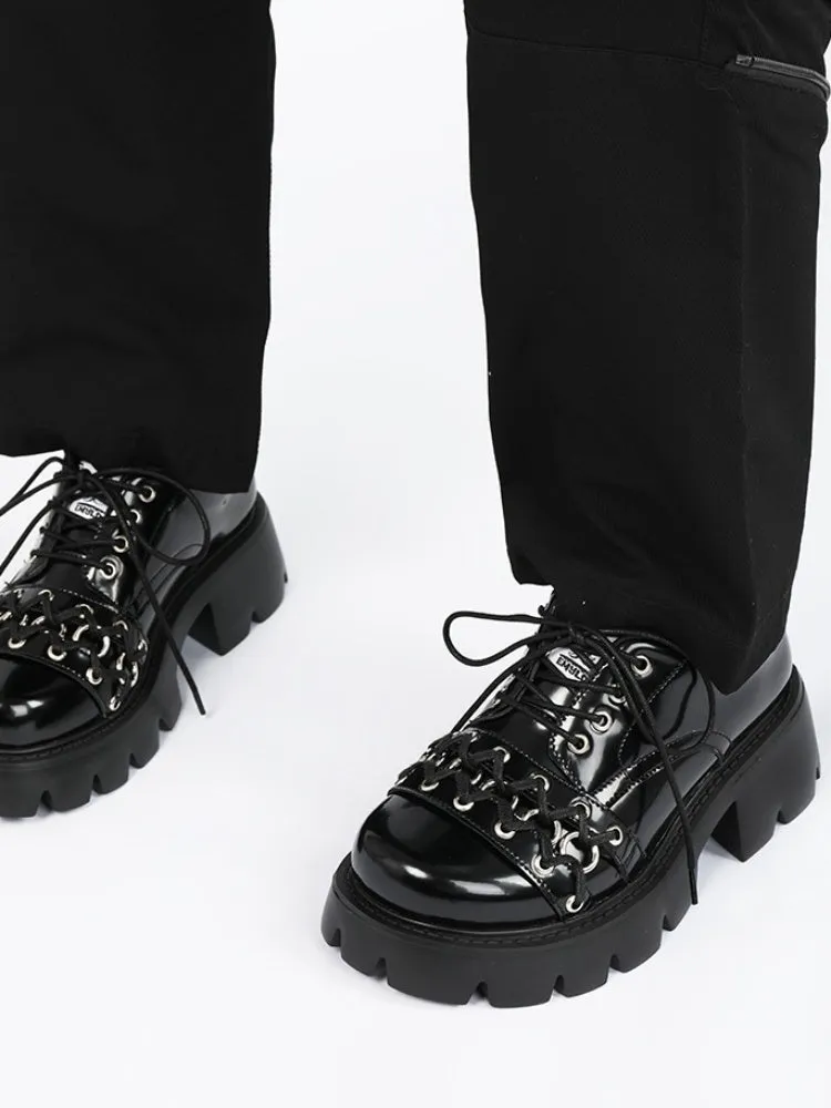 Niche Design Derby Eyelet Platform Shoes【s0000005182】