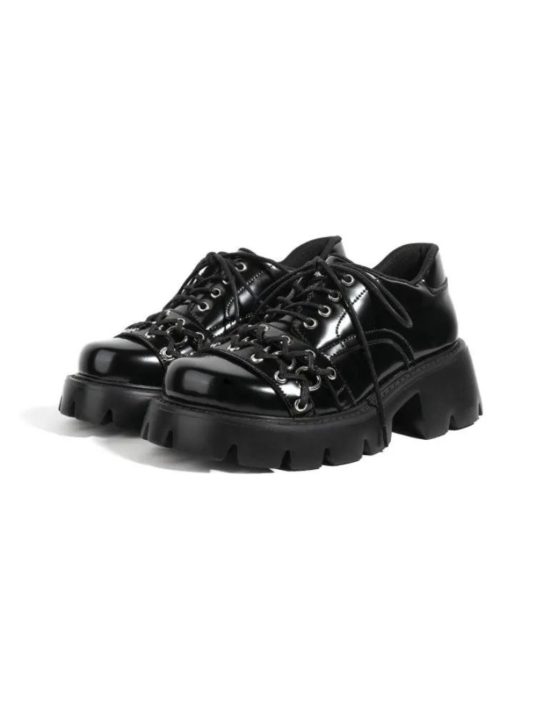 Niche Design Derby Eyelet Platform Shoes【s0000005182】