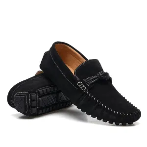 Peas PU Suede Men Loafers Shoes