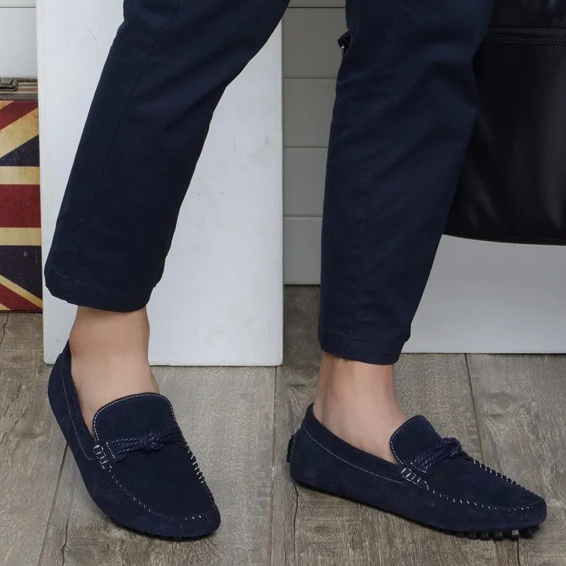 Peas PU Suede Men Loafers Shoes