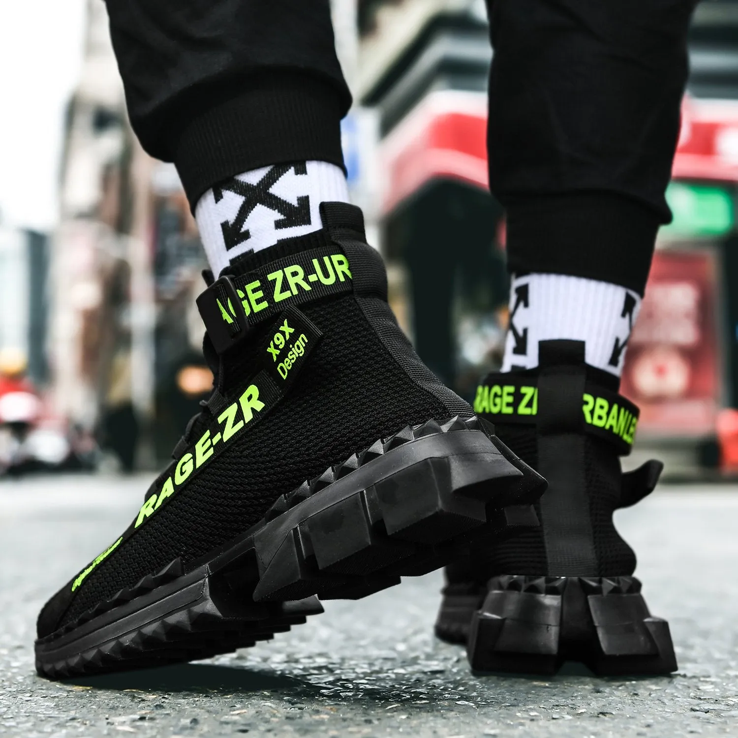 RAGE ZR 'Urban Legend' X9X Sneakers - NEON