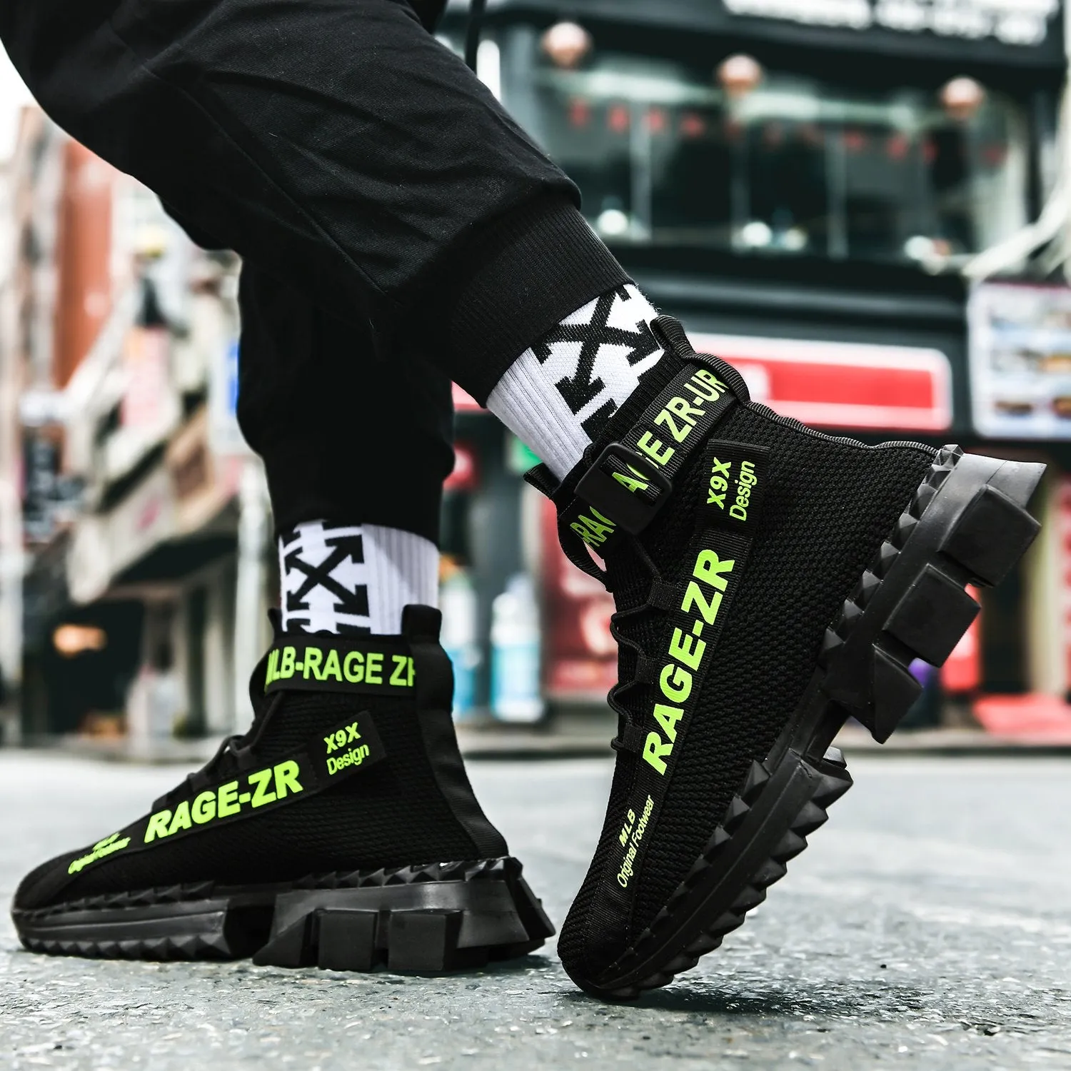 RAGE ZR 'Urban Legend' X9X Sneakers - NEON