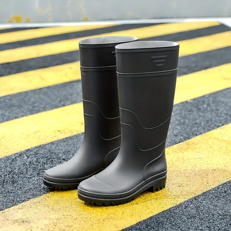 Rain Boots For Men, Waterproof Anti-Slipping Knee-high Rubber Boots For Outdoor, Fishing Work And Garden Shoes