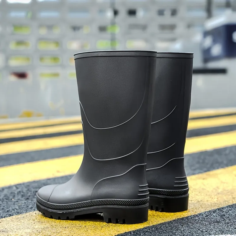 Rain Boots For Men, Waterproof Anti-Slipping Knee-high Rubber Boots For Outdoor, Fishing Work And Garden Shoes